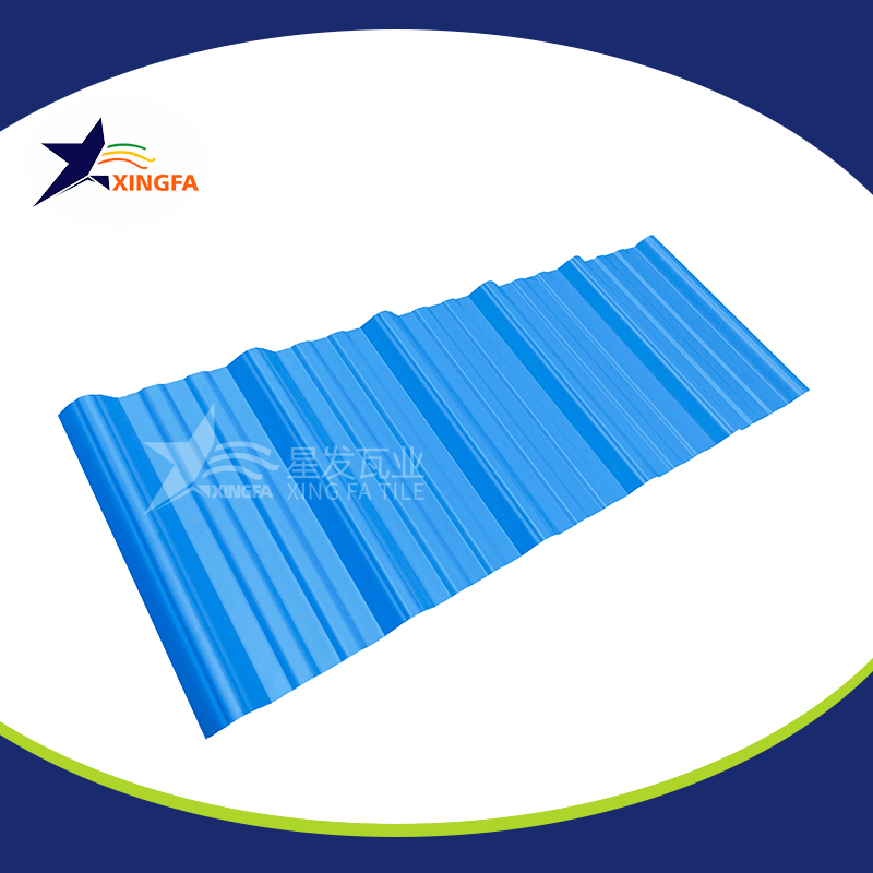 2.5mm加厚蓝色梯形pvc复合隔热瓦 适用于大型水产养殖业厂房房顶用 pvc材质塑料防火厂房瓦 PVC瓦上海厂家出售