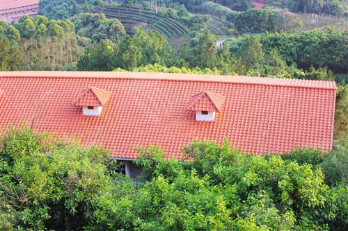上海ASA合成树脂瓦安装简便耐用防火防腐瓦 砖红色仿古屋顶瓦 上海仿古树脂瓦厂家