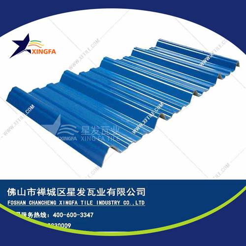 厚度3.0mm蓝色900型PVC塑胶瓦 上海工程钢结构厂房防腐隔热塑料瓦 pvc多层防腐瓦生产网上销售